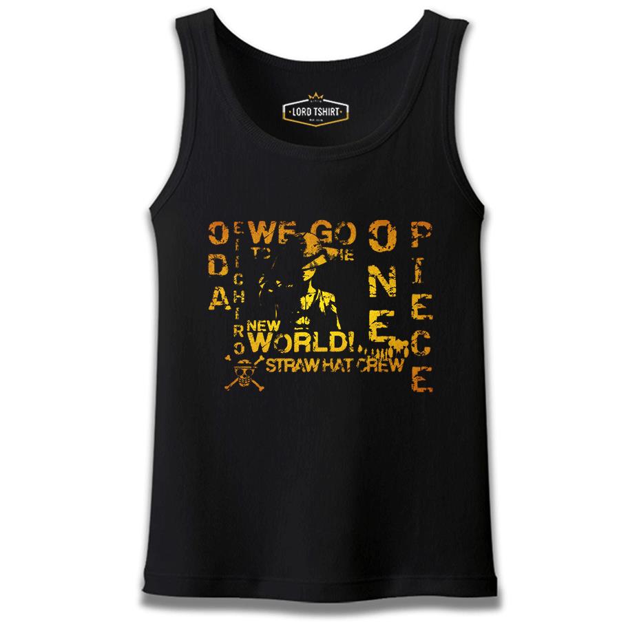 One Piece - Straw Hat Black Men's Undershirt