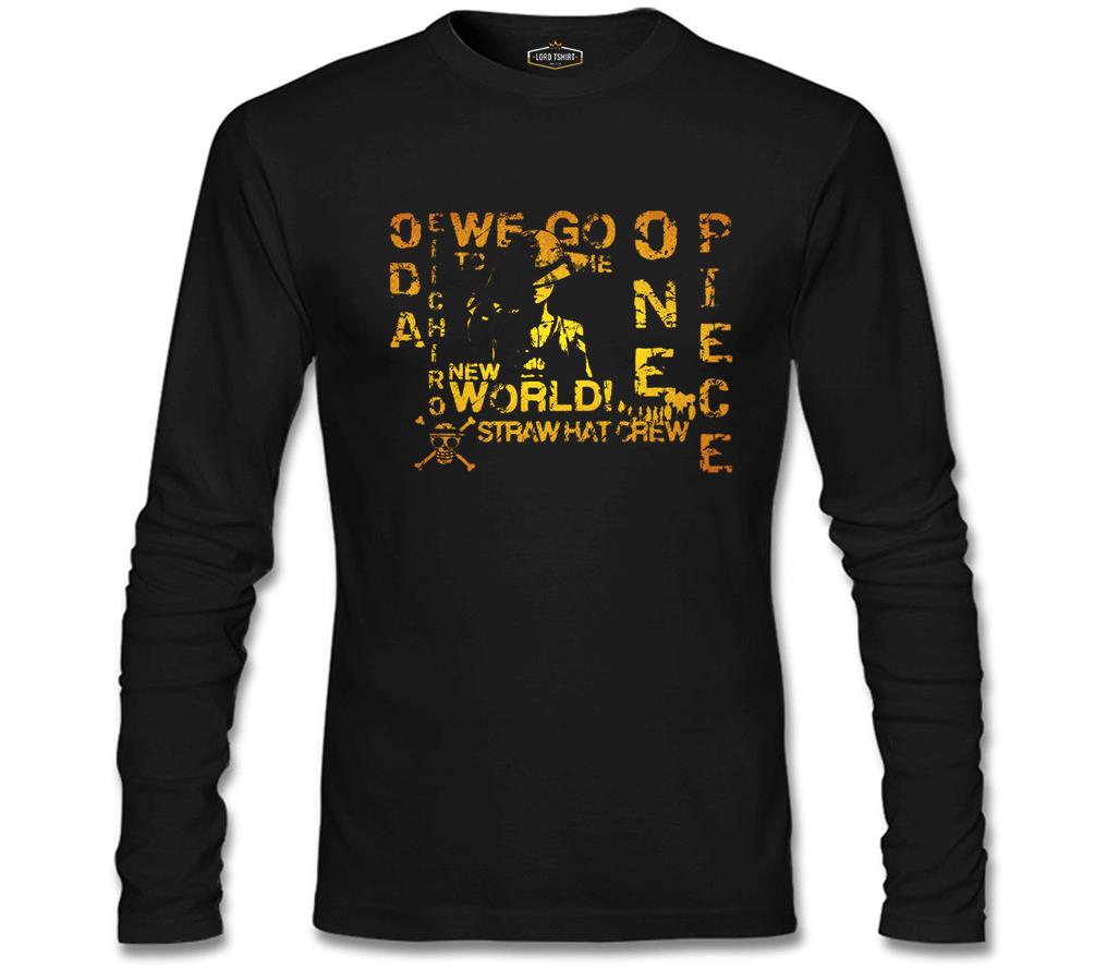 One Piece - Straw Hat Black Men's Sweatshirt