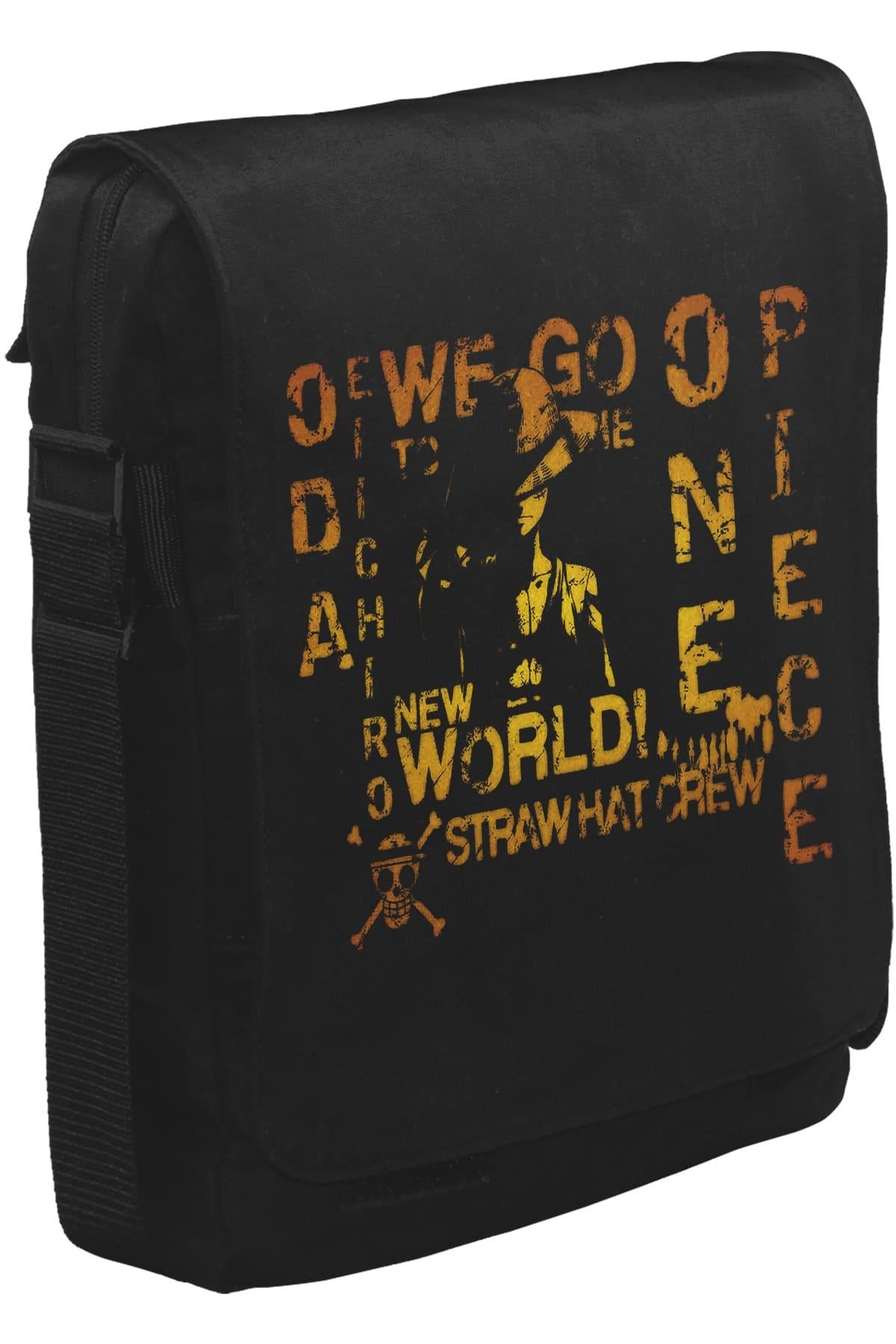 One Piece - Straw Hat Unisex Siyah Postacı Çanta