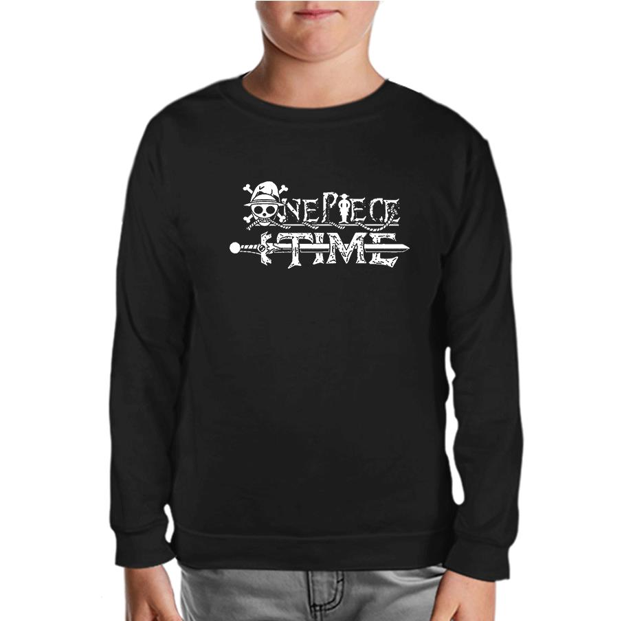One Piece - Time Black Kids Sweatshirt