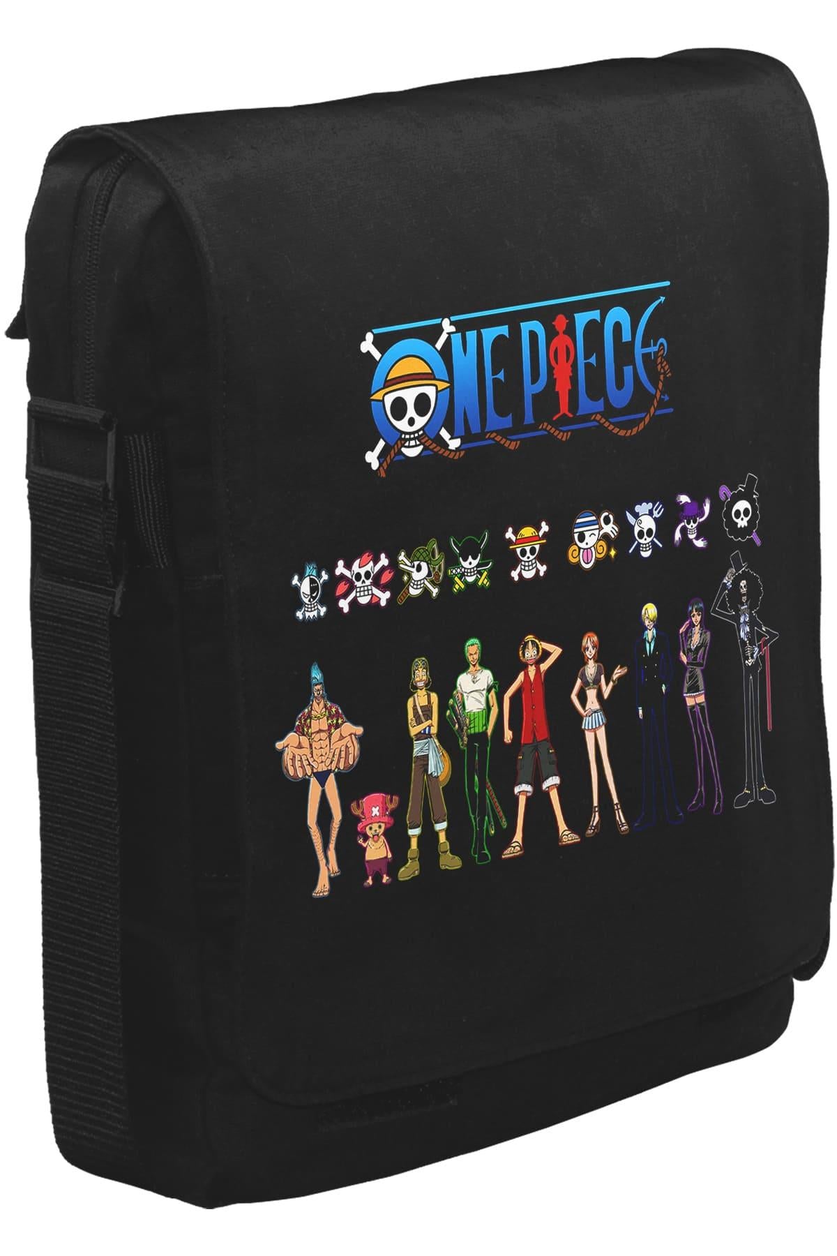 One Piece Unisex Siyah Postacı Çanta