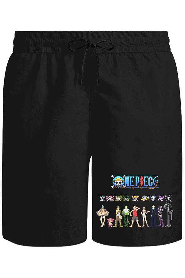 One Piece Unisex Siyah Şort