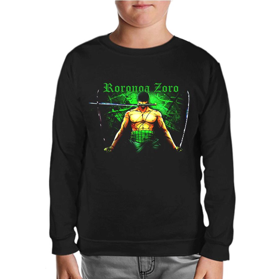 One Piece - Zoro Black Kids Sweatshirt
