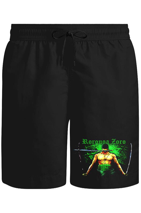 One Piece - Zoro Unisex Siyah Şort