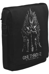 One Throne - Rule Them All Unisex Siyah Postacı Çanta