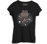 Spiders and Bat Black Women's Tshirt 