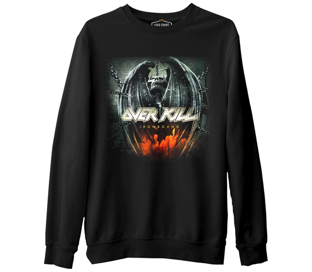 Overkill - Iron Bound  Siyah Erkek Kalın Sweatshirt