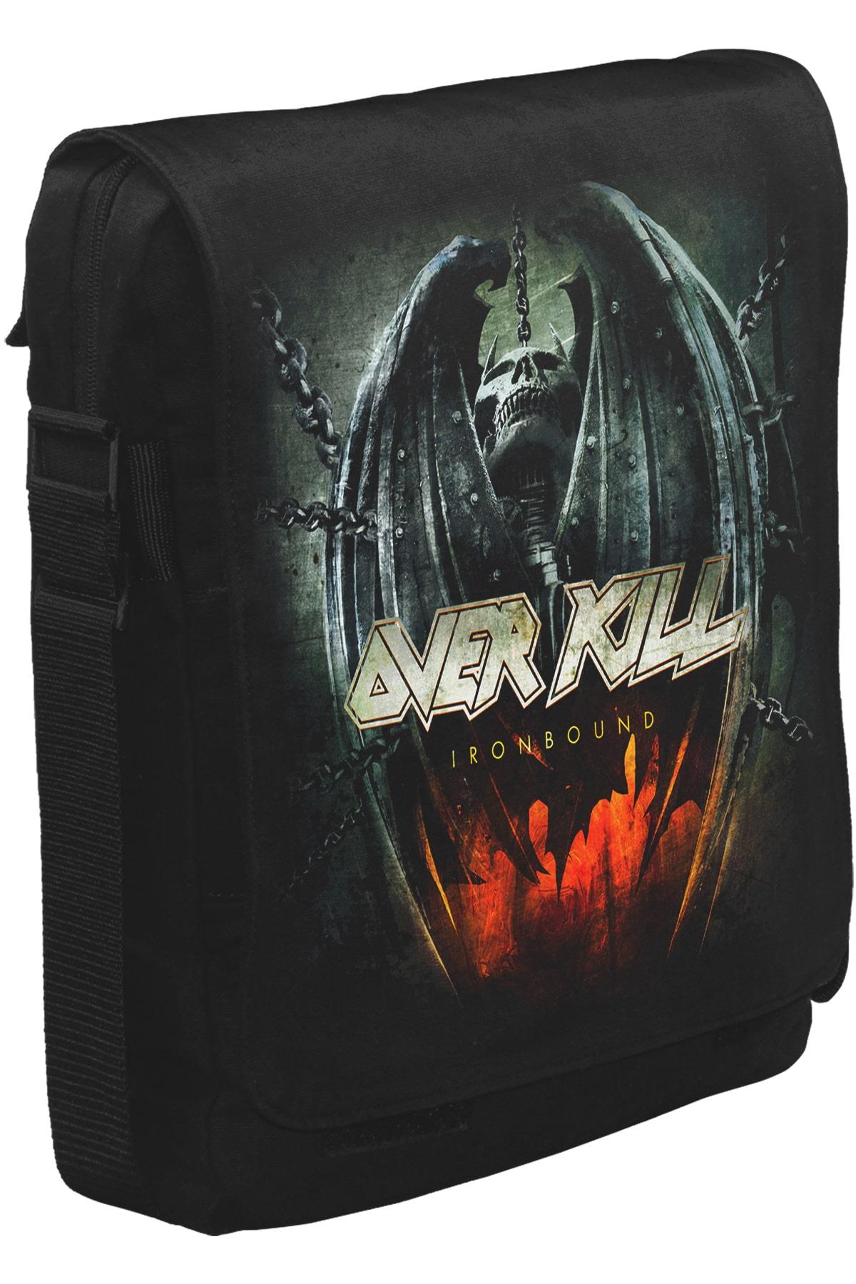Overkill - Iron Bound Unisex Siyah Postacı Çanta