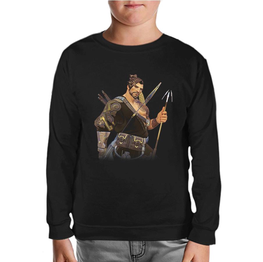 Overwatch - Hanzo Black Kids Sweatshirt
