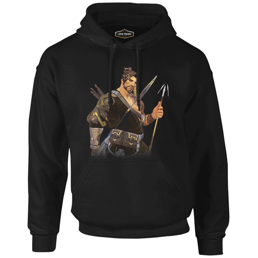 Overwatch - Hanzo Black Men's Zipperless Hoodie