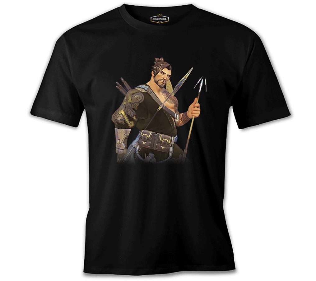 Overwatch - Hanzo Siyah Erkek Tshirt