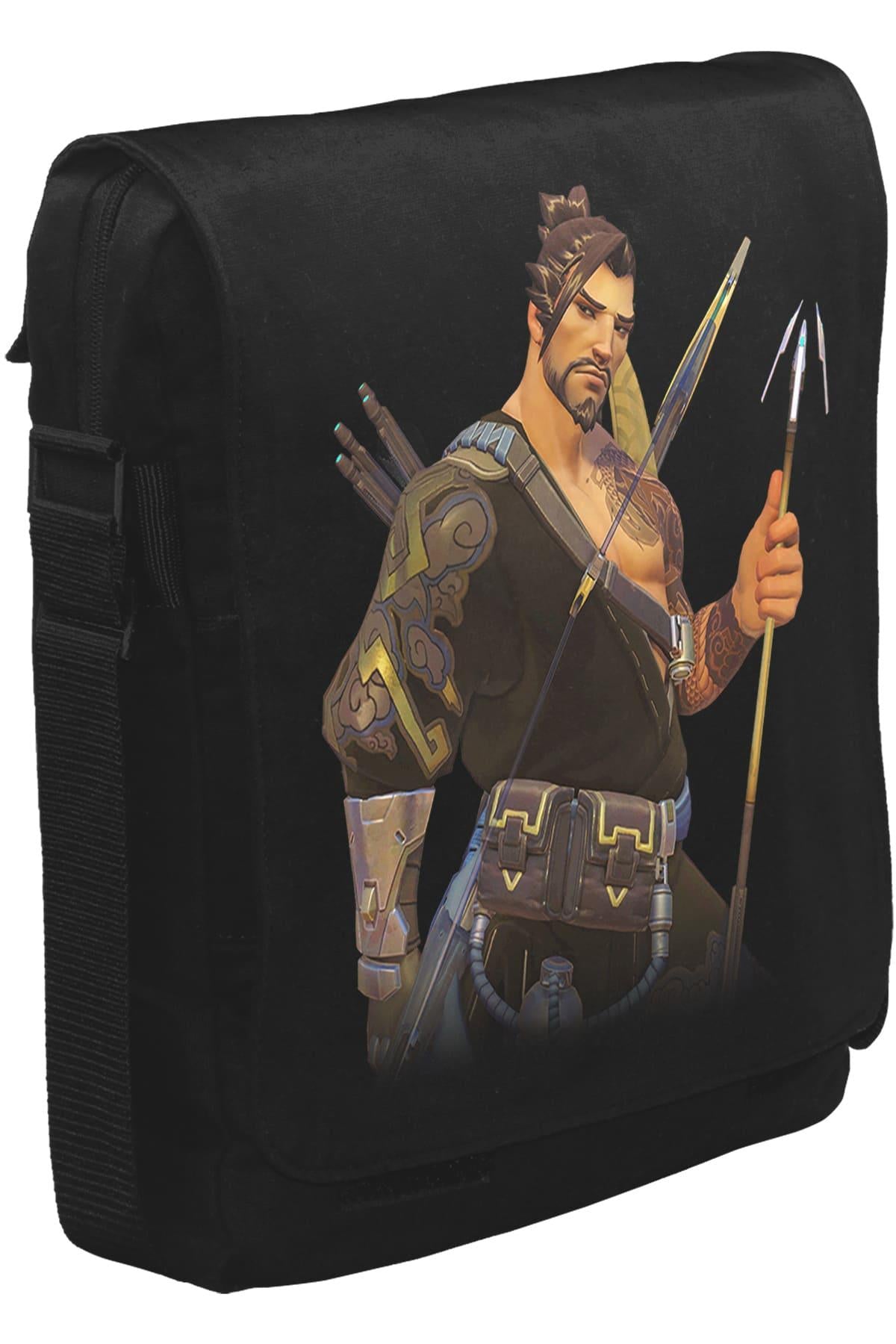 Overwatch - Hanzo  Unisex Siyah Postacı Çanta