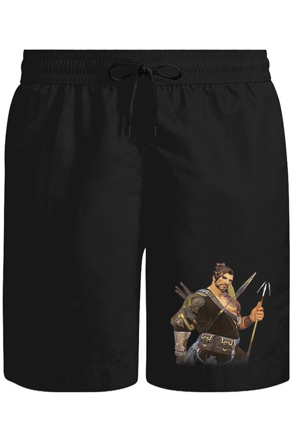 Overwatch - Hanzo Unisex Siyah Şort