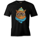 Owl with Ski Glasses Black Men's Tshirt
