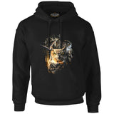 Owls at Night Black Men's Zipperless Hoodie