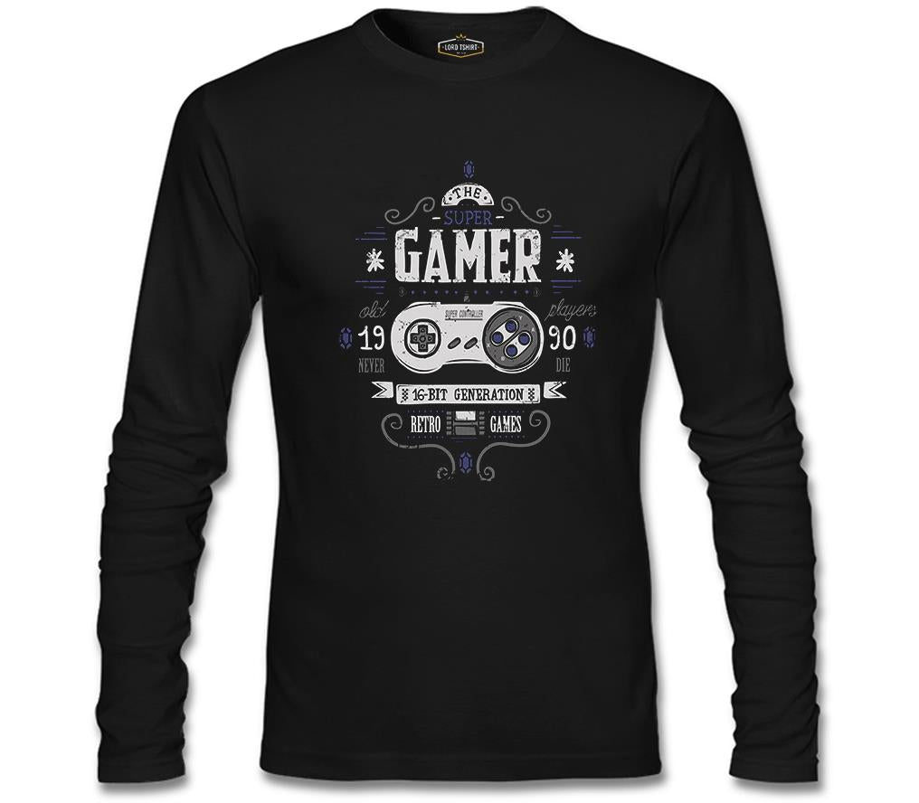 Oyun - 1990 Players Siyah Erkek Sweatshirt