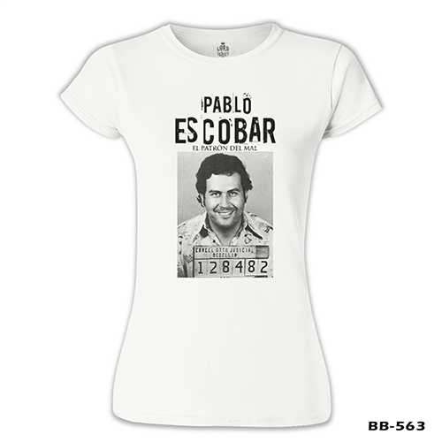 Pablo Escobar - 128482 Beyaz Kadın Tshirt