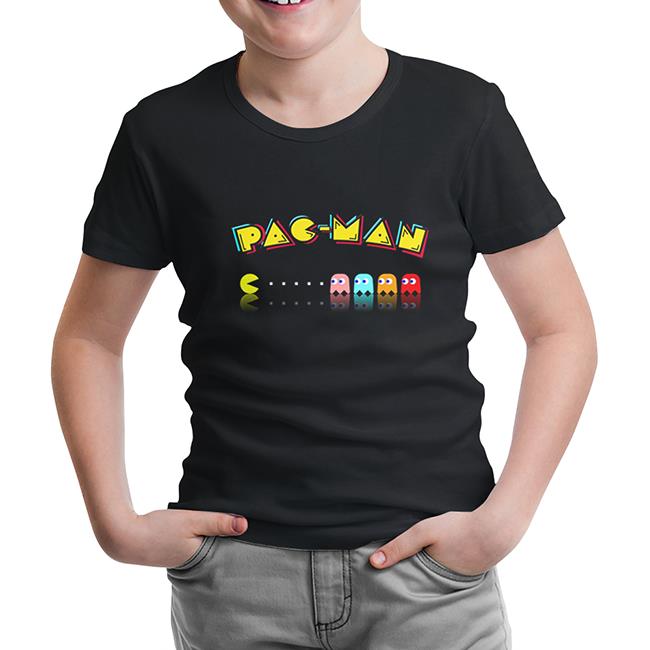 Pac-Man - Enemy Siyah Çocuk Tshirt