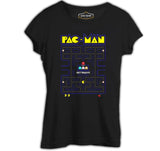 Pac-Man - Get Ready Siyah Kadın Tshirt