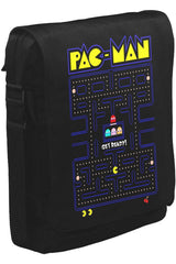 Pac-Man - Get Ready Unisex Siyah Postacı Çanta