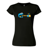 Pac-Man - Cookie Monster Black Women's Tshirt