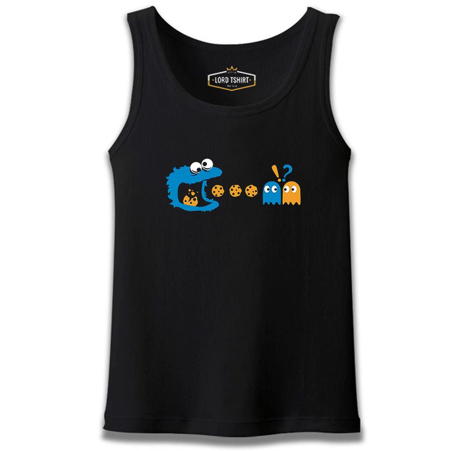 Pac-Man - Kurabiye Canavarı Siyah Erkek Atlet
