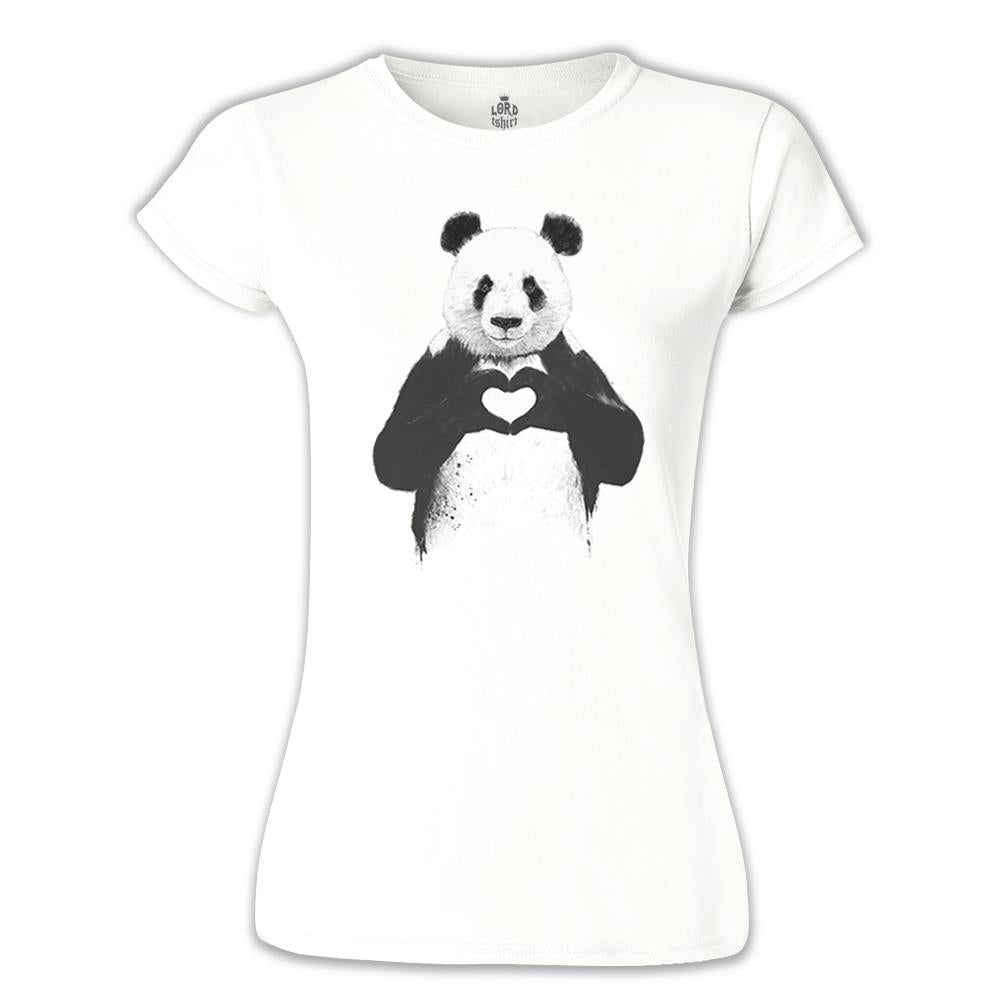 Panda - All u Need Beyaz Kadın Tshirt