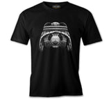 Panda Wearing Headscarf Realistic Black Men's Tshirt