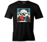 Panda with Sunglasses Reading a Book Black Men's Tshirt