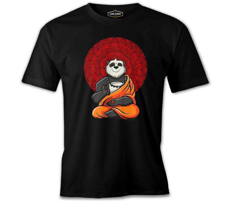 Panda Yoga Siyah Erkek Tshirt