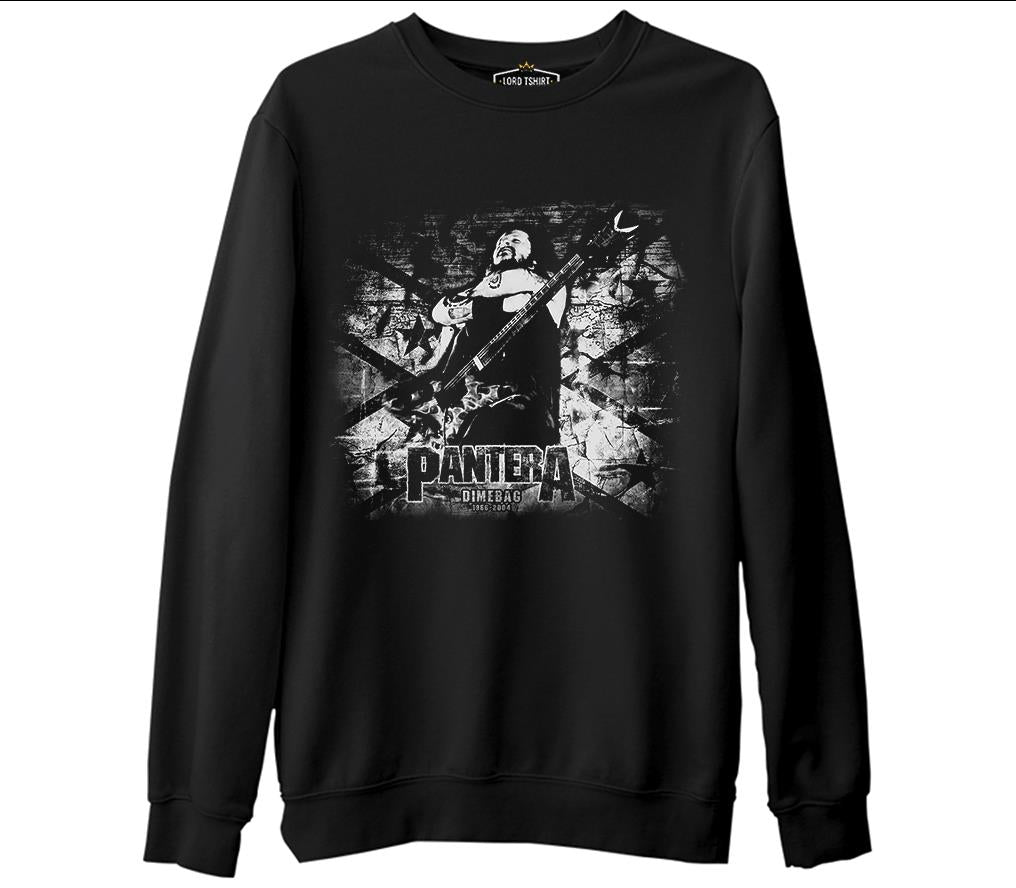 Pantera - Dimebag Rocks Siyah Erkek Kalın Sweatshirt