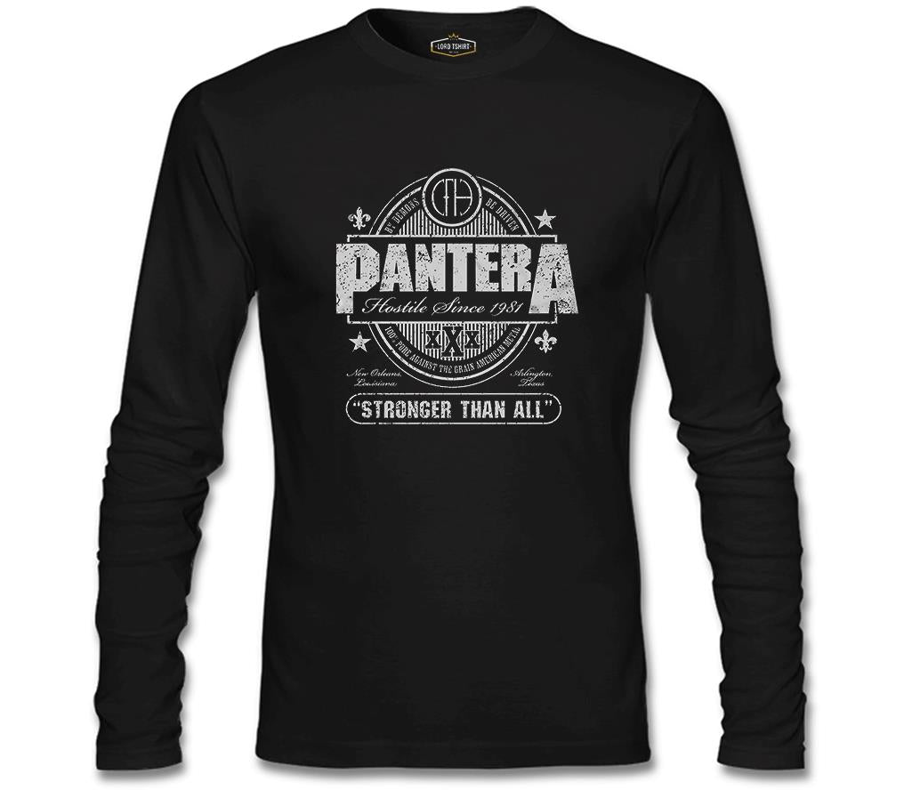 Pantera - Stronger than All Siyah Erkek Sweatshirt