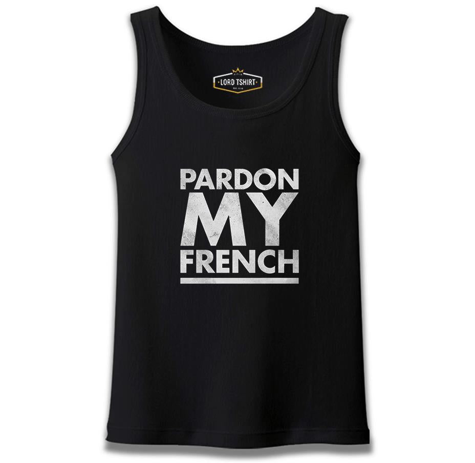 Pardon my French Black Men's Undershirt