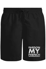 Pardon my French Unisex Siyah Şort