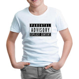 Parental Advisory Explicit Content Beyaz Çocuk Tshirt