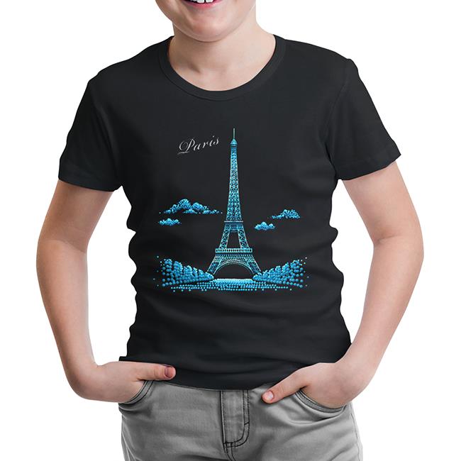 Parisian Siyah Çocuk Tshirt