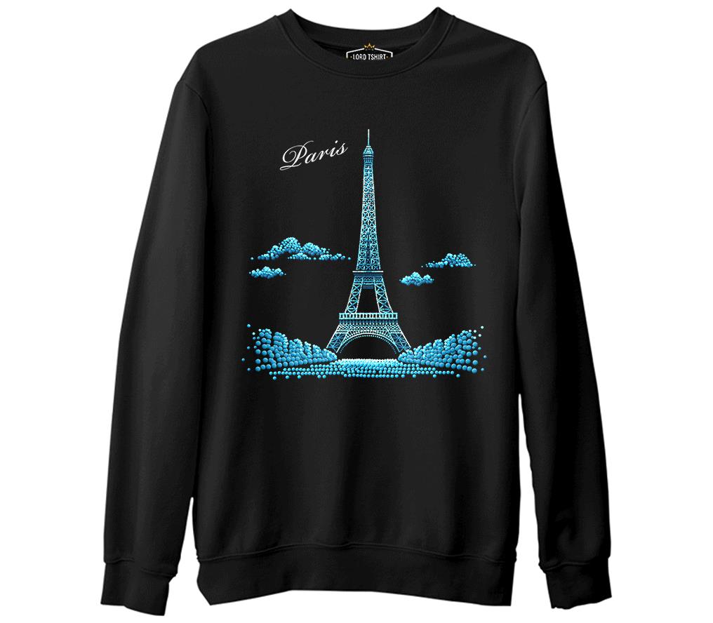 Parisian  Siyah Erkek Kalın Sweatshirt