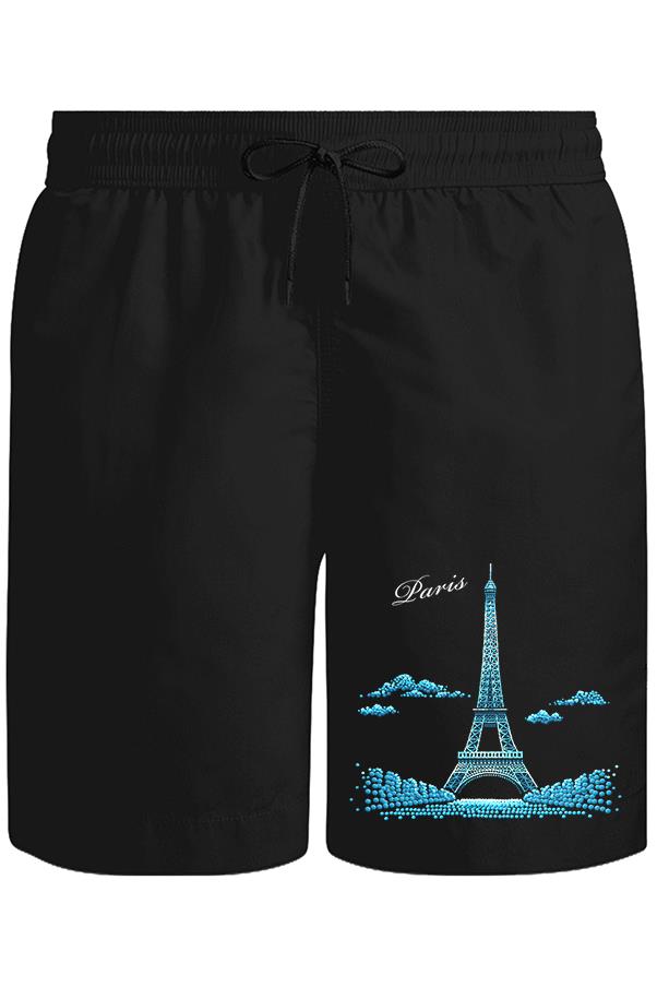 Parisian Unisex Siyah Şort