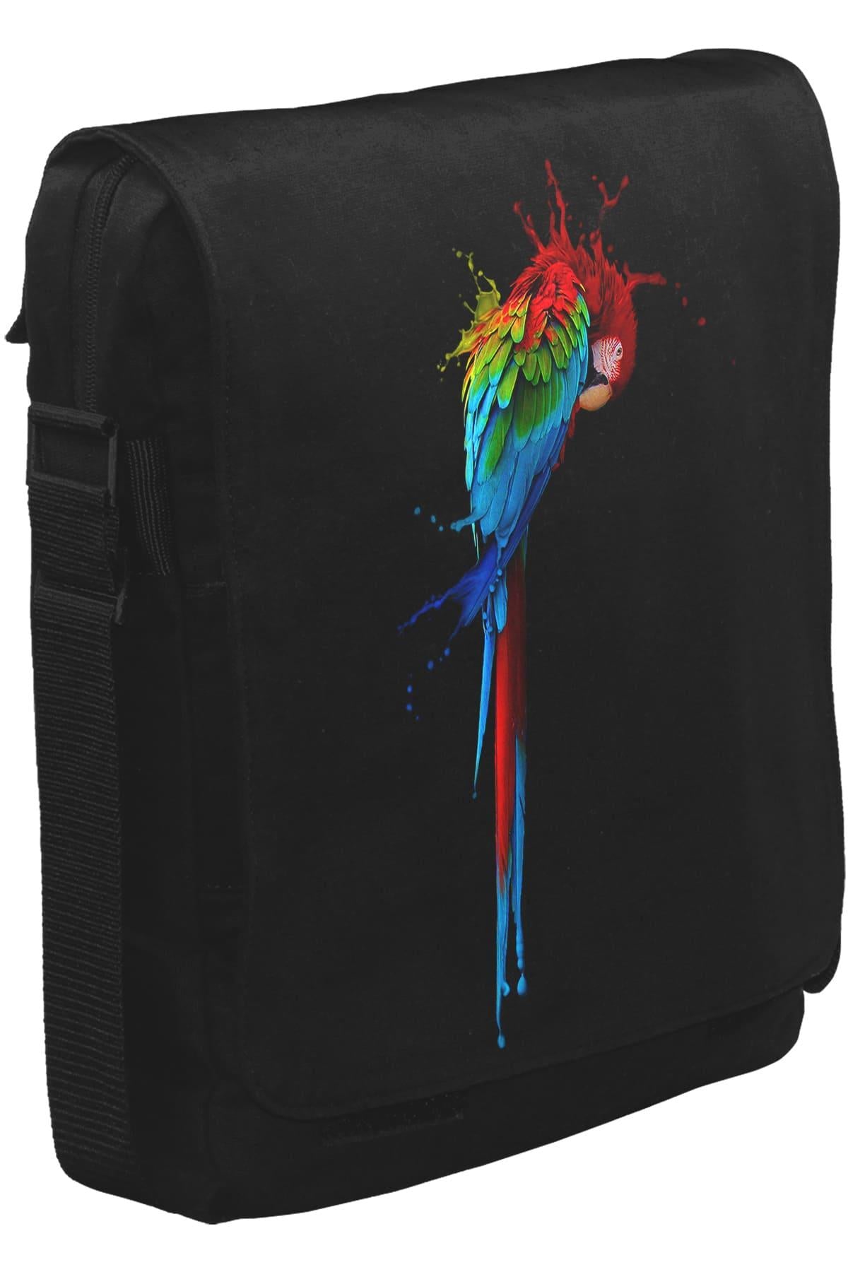 Parrot Unisex Siyah Postacı Çanta