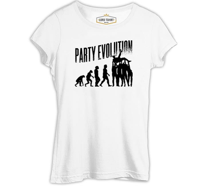 Party Evolution Beyaz Kadın Tshirt