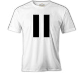 Pause by Lines White Men's Tshirt