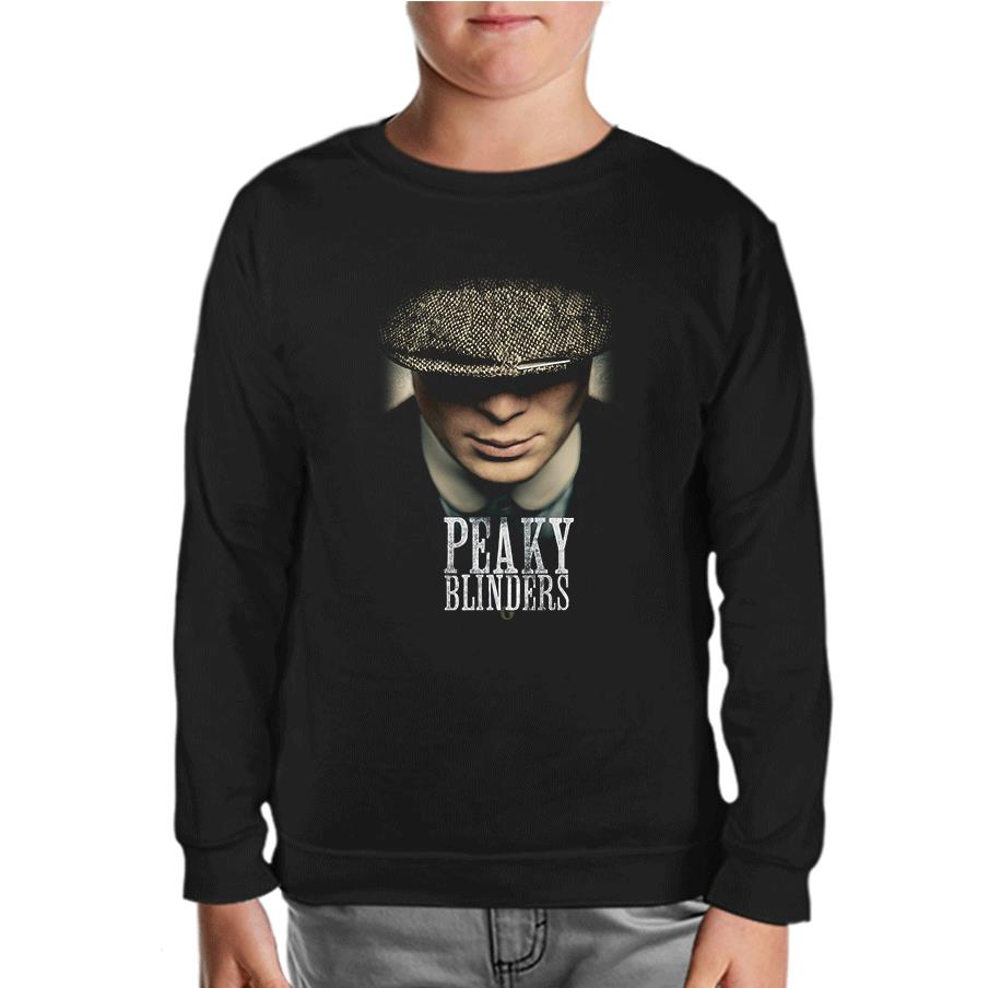 Peaky Blinders - Button Black Kids Sweatshirt