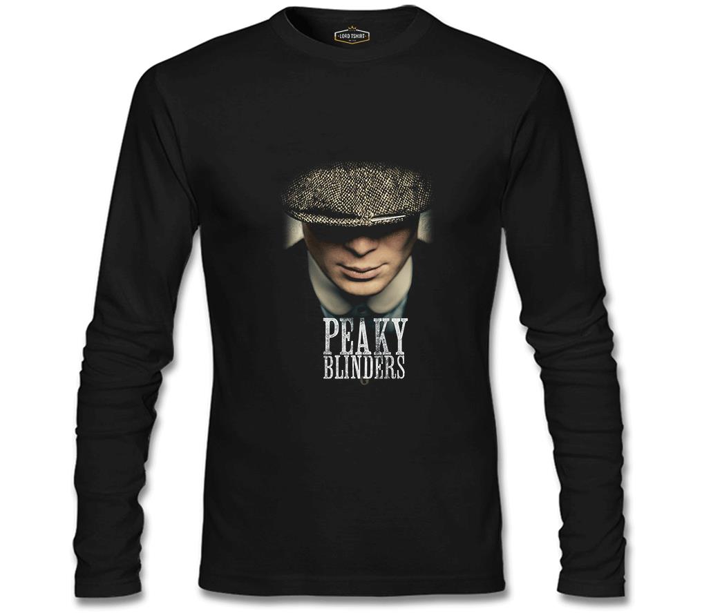 Peaky Blinders - Button Siyah Erkek Sweatshirt