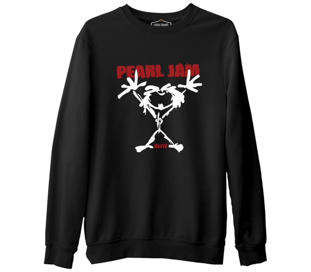 Pearl Jam - Alive  Siyah Erkek Kalın Sweatshirt