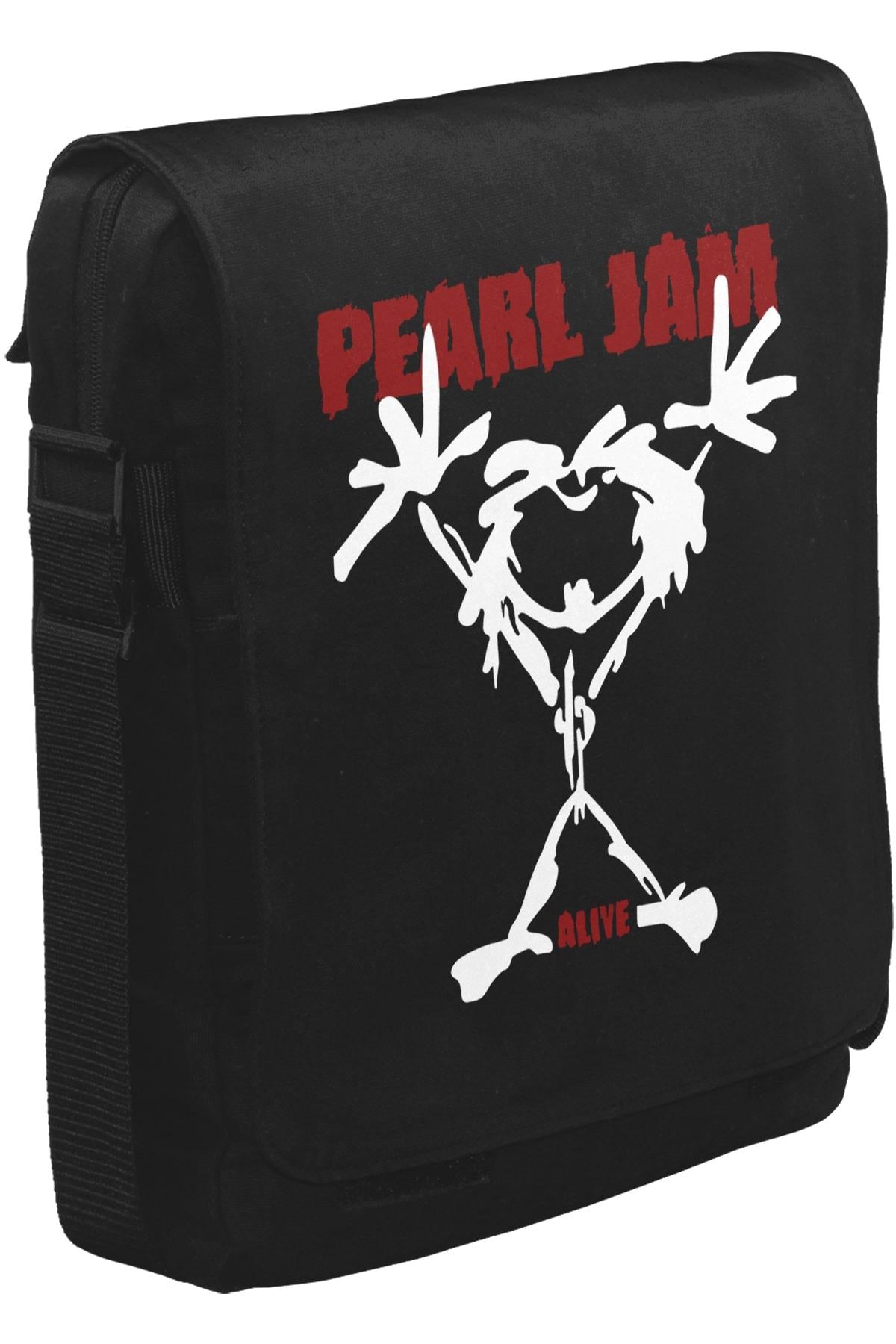 Pearl Jam - Alive Unisex Siyah Postacı Çanta