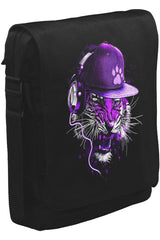Claw - Tiger Unisex Black Messenger Bag 