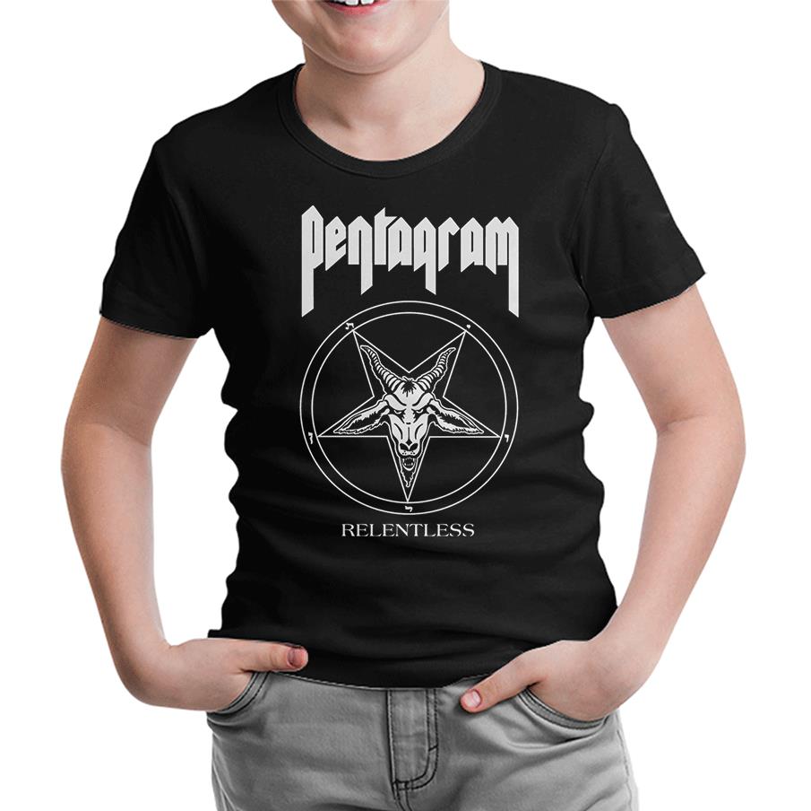 Pentagram - Relentless Siyah Çocuk Tshirt