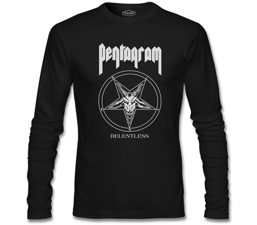 Pentagram - Relentless Siyah Erkek Sweatshirt