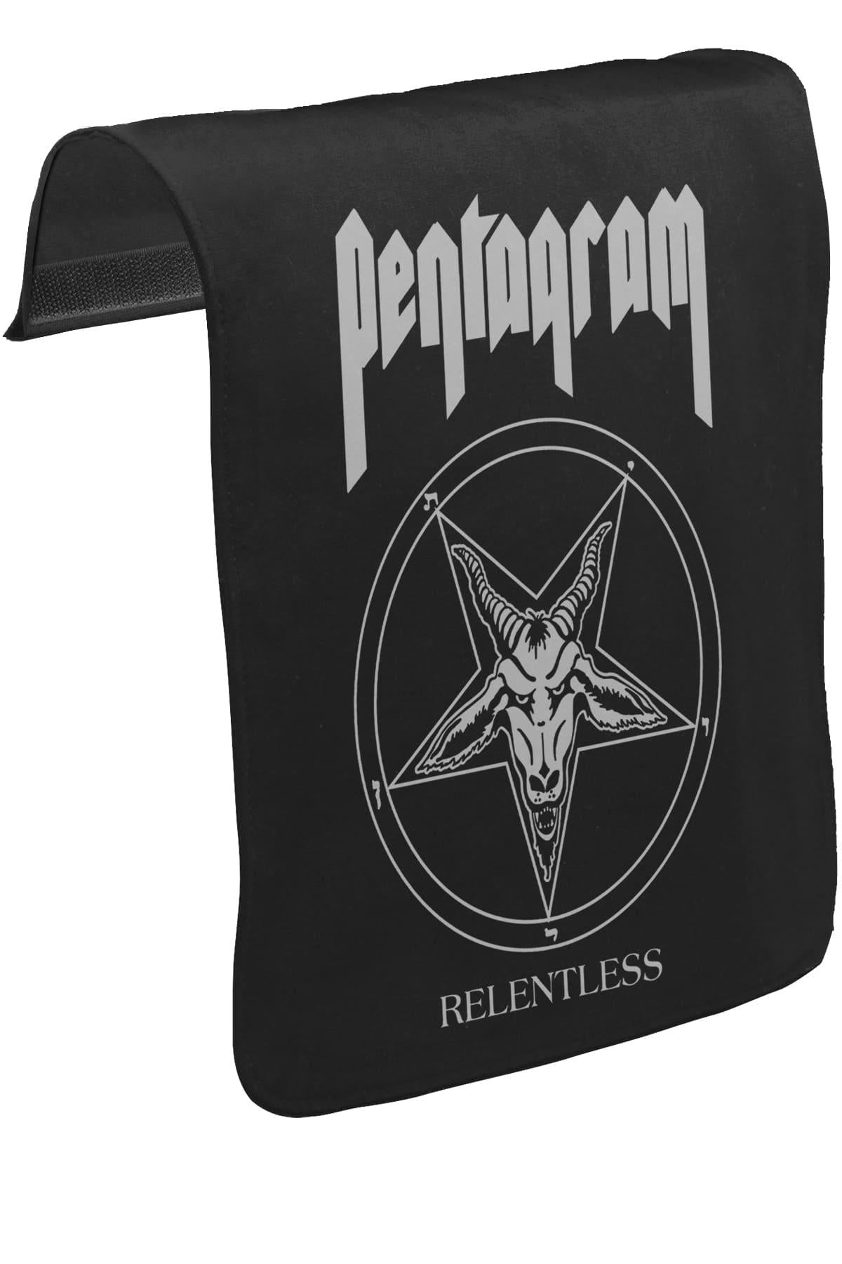 Pentagram - Relentless Unisex Siyah Tak-Çıkar Postacı Çanta Kapağı CK-495