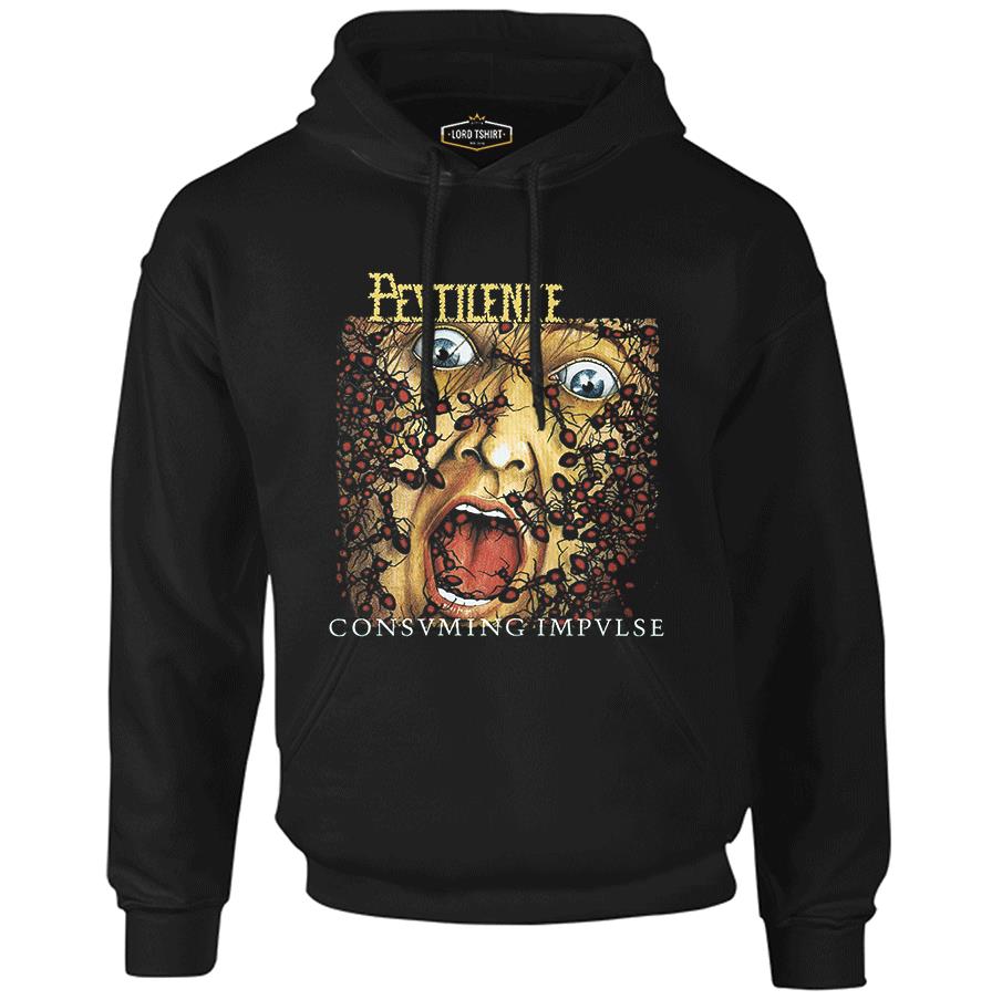 Pestilence - Consuming Impulse Siyah Erkek Fermuarsız Kapşonlu